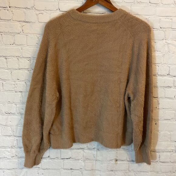 Aerie Flurry Crew Tan Soft Sweater oversized Size Small NWOT - Picture 7 of 8